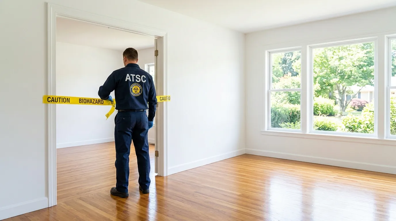 Certified biohazard cleanup crew performing Decomposition Cleanup in Oak Ridge